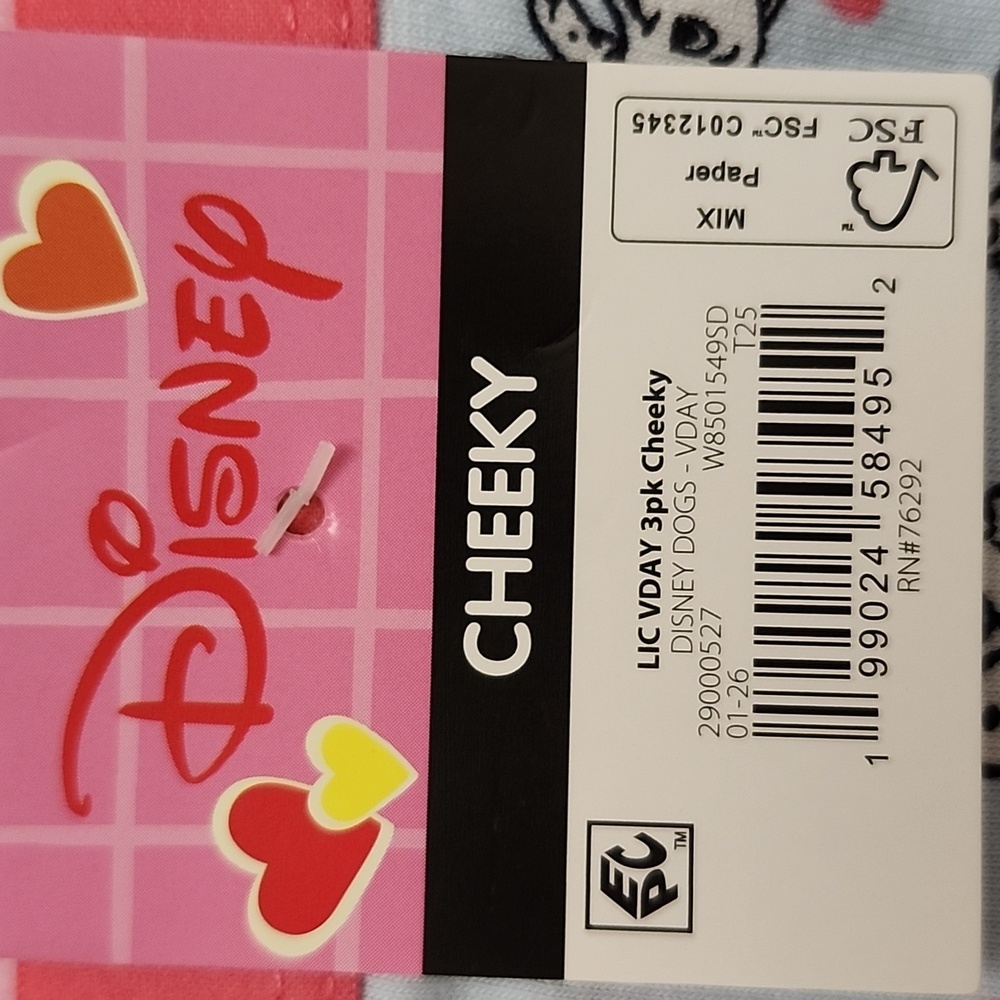 Brand New 3CT BUNDLE DISNEY VDAY INSPIRED CHEEKY PANTIES-M - Picture 4 of 4